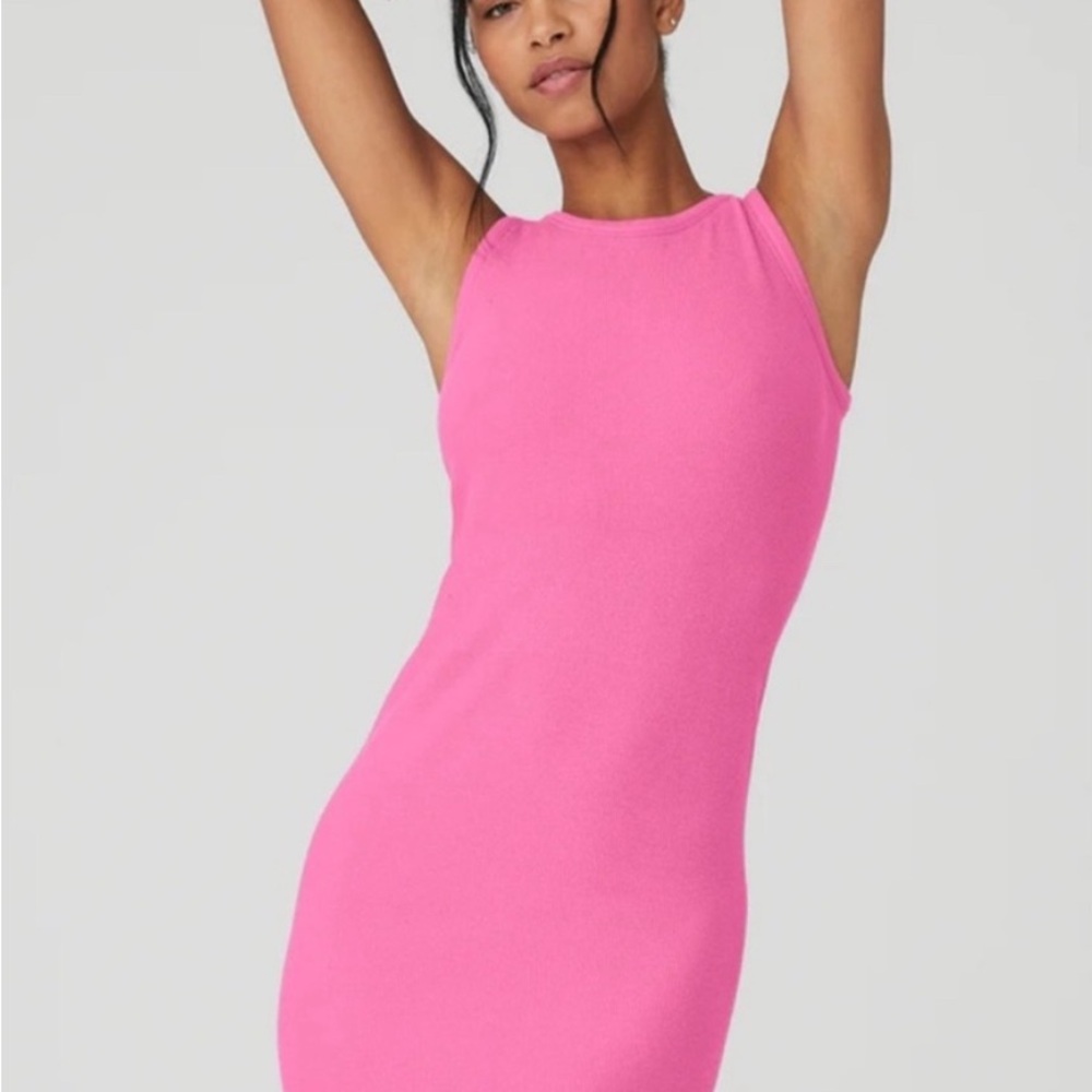 ALO Yoga Seamless Ribbed Paradise Pink Dress (not sold anymore)